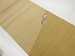 貝合わせに花唐草・青海波模様織出し名古屋帯